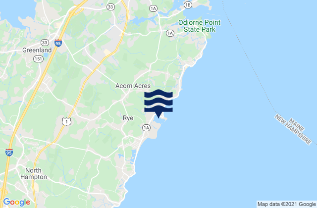 Mapa de mareas Rye Harbor, United States