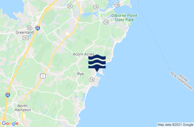 Mapa de mareas Rye, United States