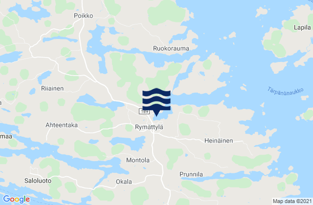 Mapa de mareas Rymättylä, Finland