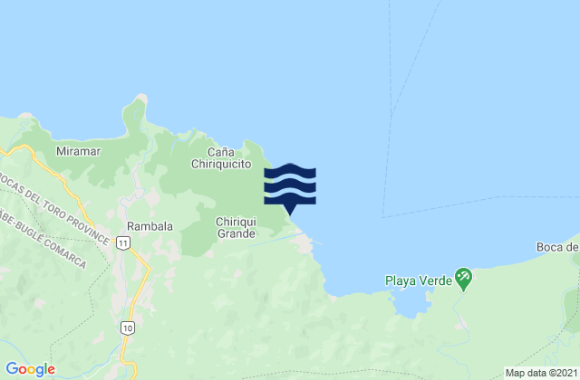 Mapa de mareas Rámbala, Panama