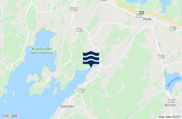 Mapa de mareas Råde, Norway