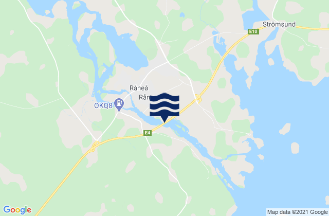 Mapa de mareas Råneå, Sweden