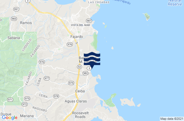 Mapa de mareas Río Arriba Barrio, Puerto Rico