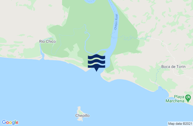 Mapa de mareas Río Chepo, Panama
