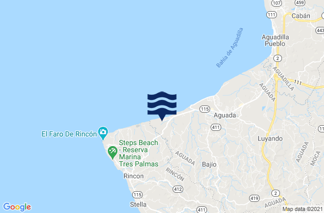 Mapa de mareas Río Grande Barrio, Puerto Rico