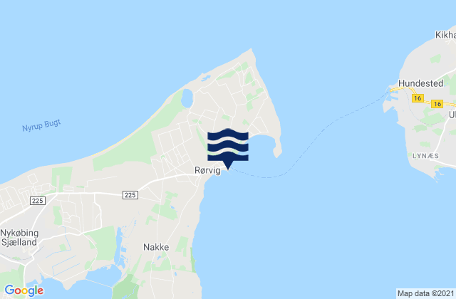 Mapa de mareas Rørvig Havn, Denmark