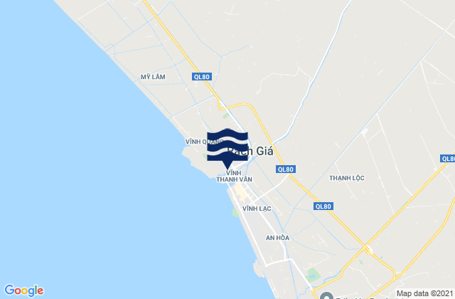 Mapa de mareas Rạch Giá, Vietnam