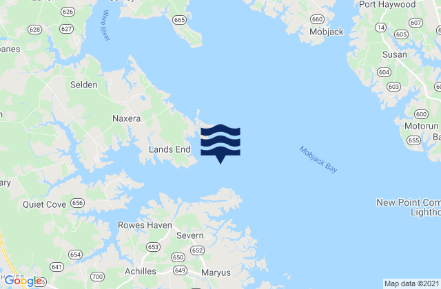 Mapa de mareas SW Branch, Severn River, Mobjack Bay, United States