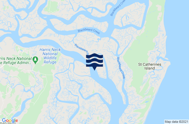 Mapa de mareas S. Newport River above Swain River Ent, United States