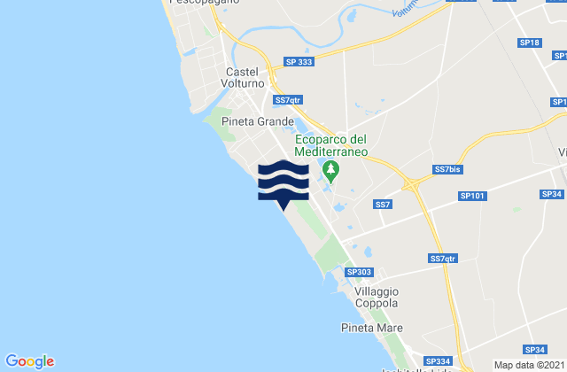 Mapa de mareas S.L.O Rodolfo beach, Italy