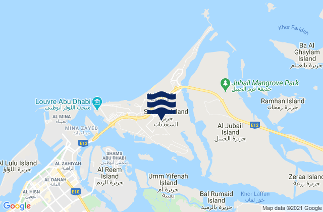 Mapa de mareas Saadiyat Island, United Arab Emirates