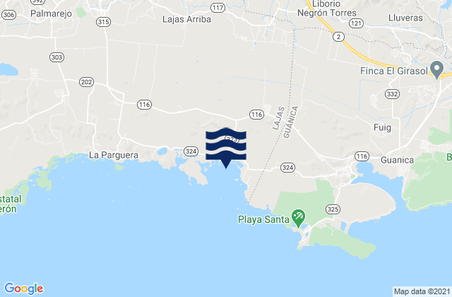 Mapa de mareas Sabana Grande Barrio-Pueblo, Puerto Rico