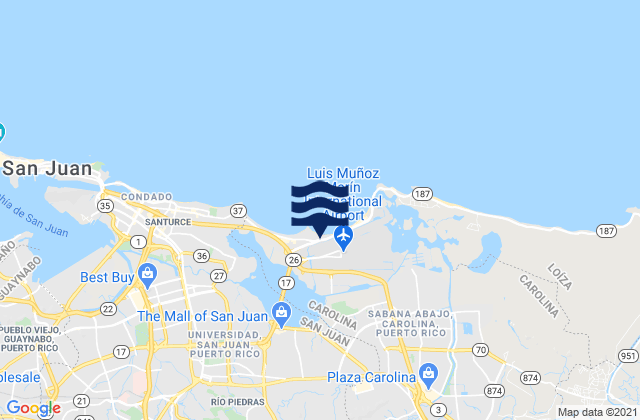 Mapa de mareas Sabana Llana Norte Barrio, Puerto Rico