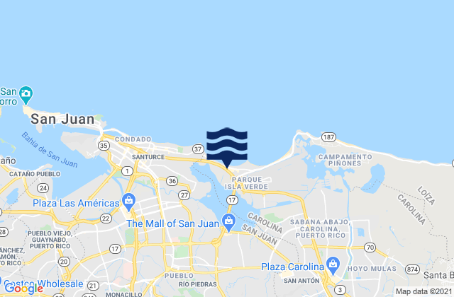Mapa de mareas Sabana Llana Sur Barrio, Puerto Rico