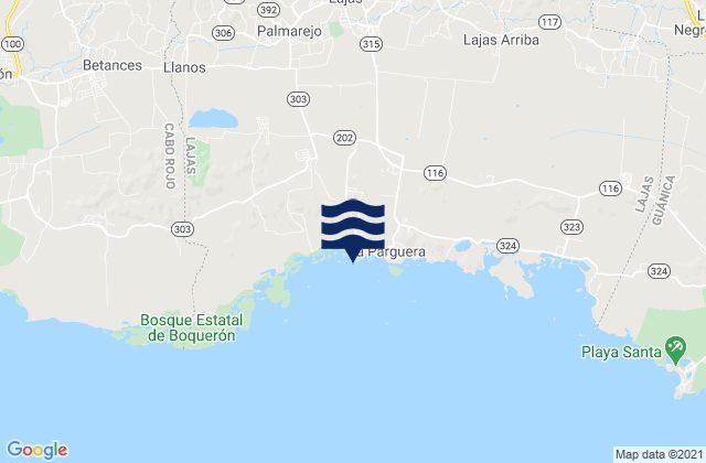 Mapa de mareas Sabana Yeguas Barrio, Puerto Rico