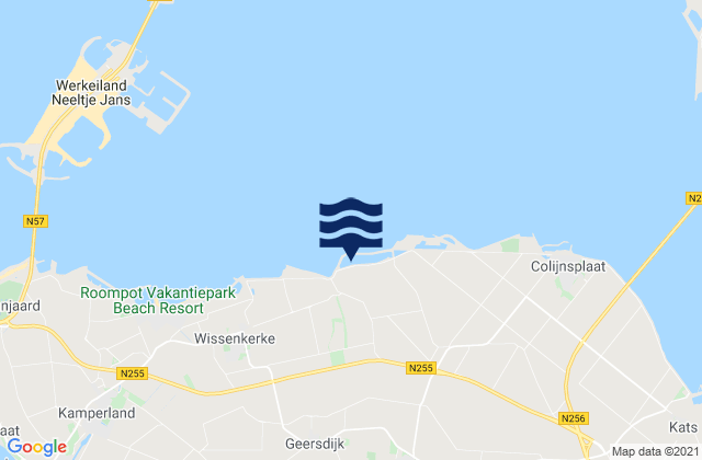 Mapa de mareas Sabbingeplaat, Netherlands
