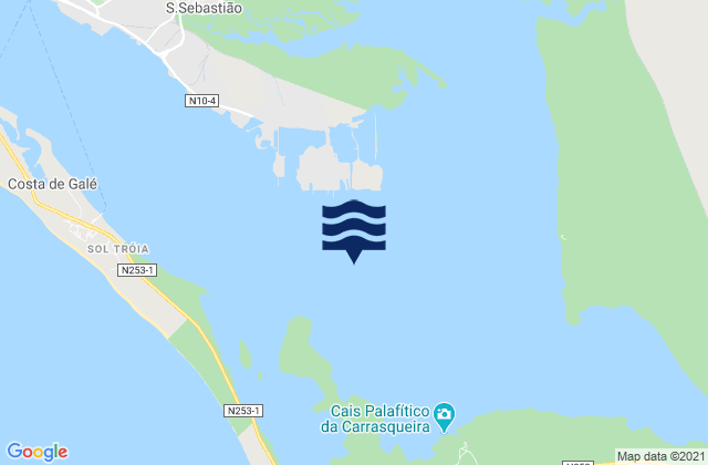 Mapa de mareas Sado Estuary, Portugal
