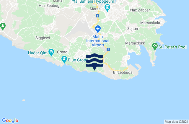 Mapa de mareas Safi, Malta