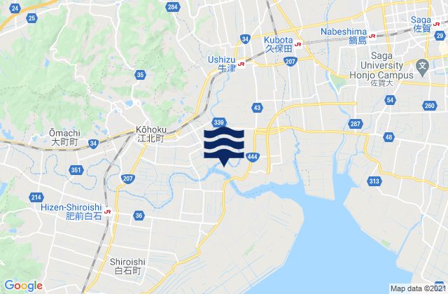 Mapa de mareas Saga-ken, Japan