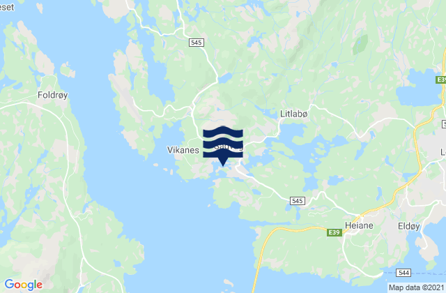 Mapa de mareas Sagvåg, Norway