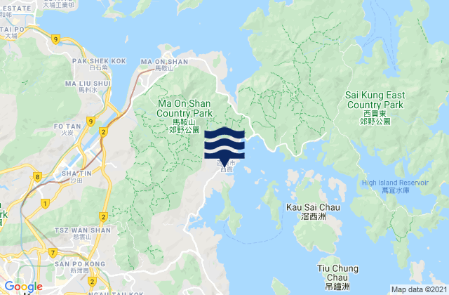 Mapa de mareas Sai Kung District, Hong Kong