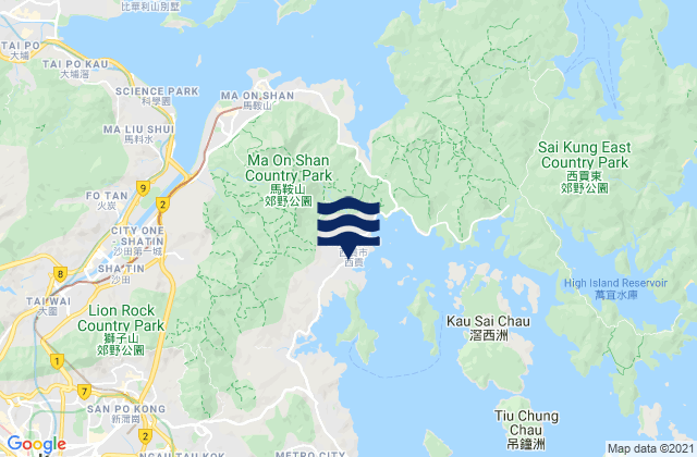 Mapa de mareas Sai Kung, Hong Kong