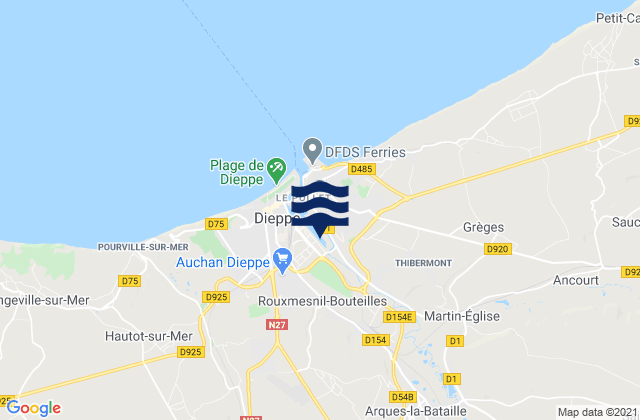 Mapa de mareas Saint-Aubin-sur-Scie, France