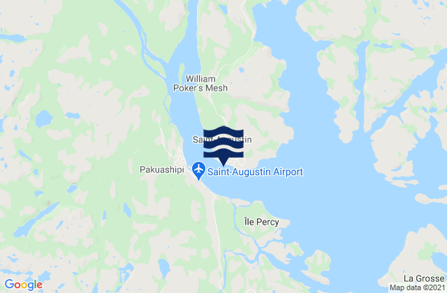 Mapa de mareas Saint-Augustin, Canada