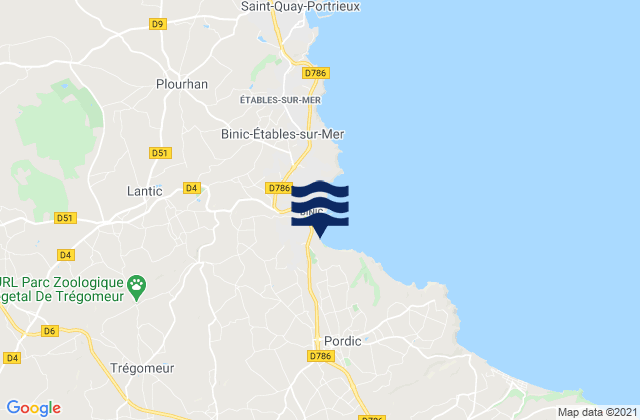 Mapa de mareas Saint-Donan, France