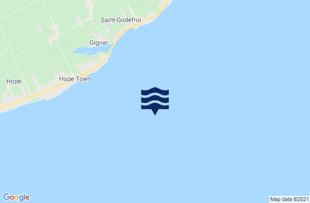 Mapa de mareas Saint-Godefroi, Canada