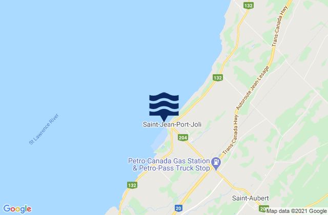 Mapa de mareas Saint-Jean-Port-Joli, Canada