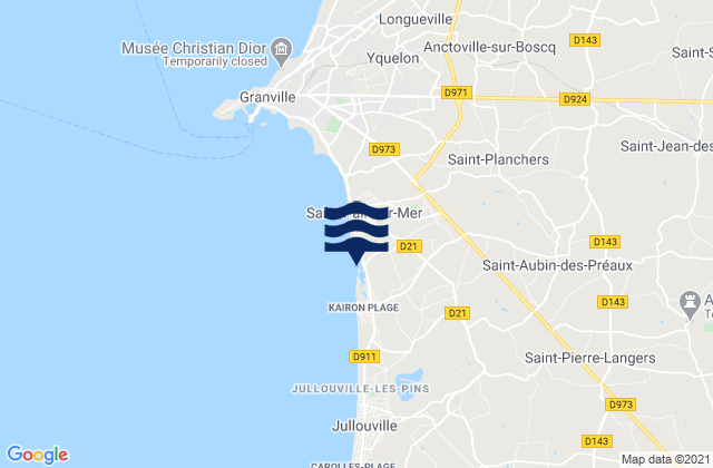 Mapa de mareas Saint-Jean-des-Champs, France