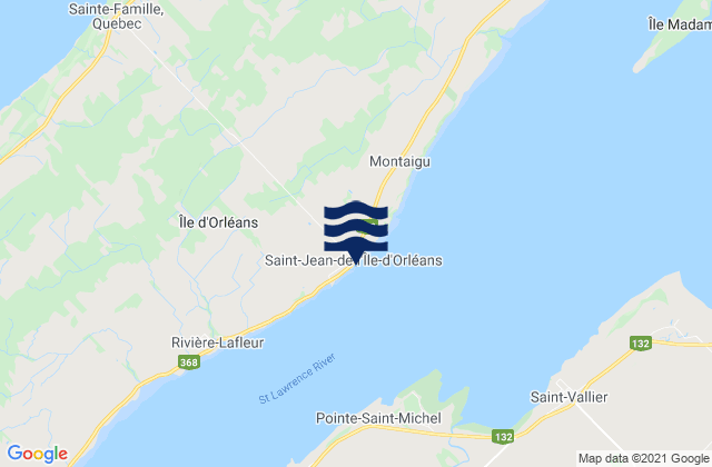 Mapa de mareas Saint-Jean, Canada