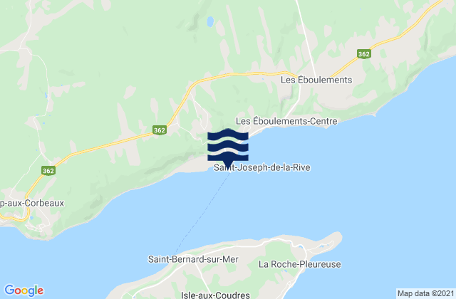 Mapa de mareas Saint-Joseph-De-La-Rive, Canada