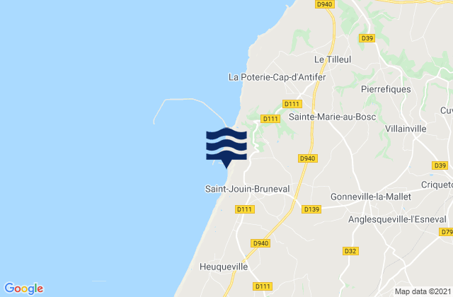 Mapa de mareas Saint-Jouin-Bruneval, France