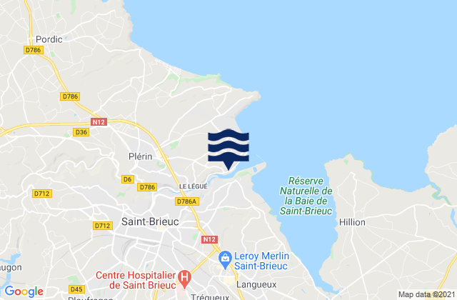 Mapa de mareas Saint-Julien, France