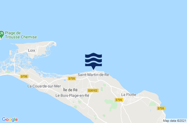 Mapa de mareas Saint-Martin-de-Ré, France