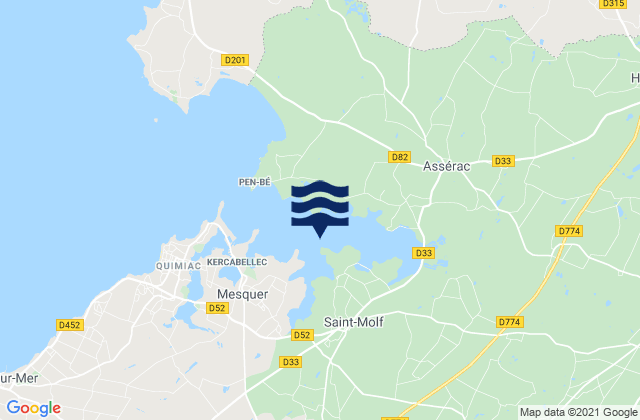 Mapa de mareas Saint-Molf, France