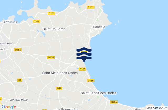 Mapa de mareas Saint-Méloir-des-Ondes, France