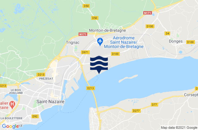 Mapa de mareas Saint-Nazaire, Nantes Port, France
