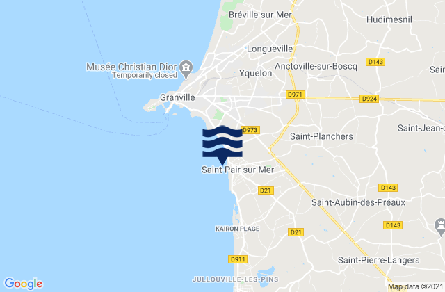 Mapa de mareas Saint-Pair-sur-Mer, France
