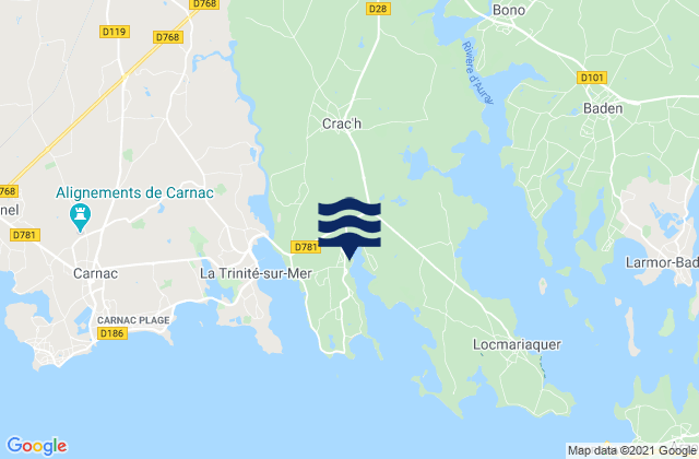 Mapa de mareas Saint-Philibert, France