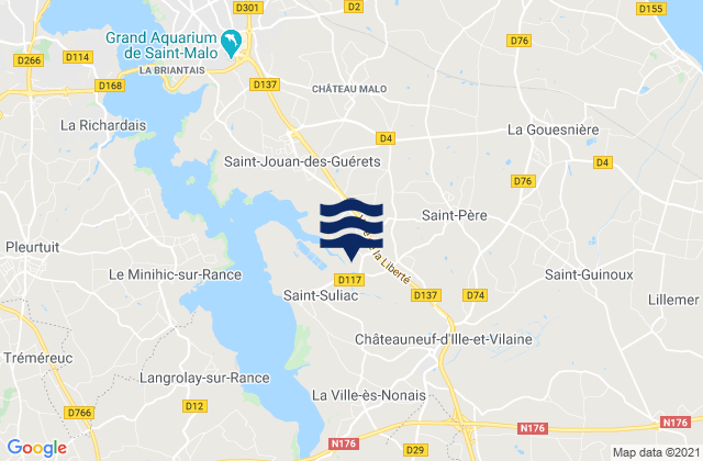Mapa de mareas Saint-Père, France