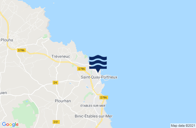 Mapa de mareas Saint-Quay-Portrieux, France