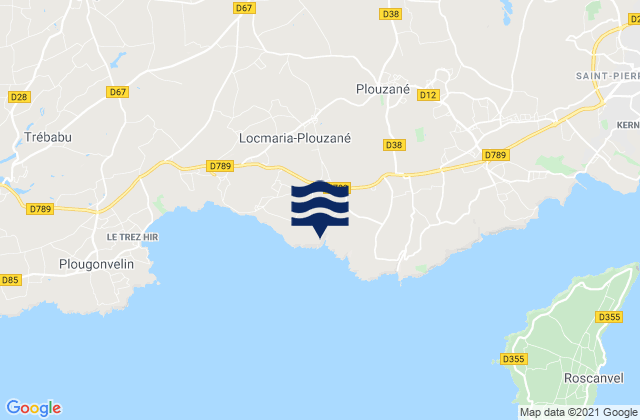 Mapa de mareas Saint-Renan, France