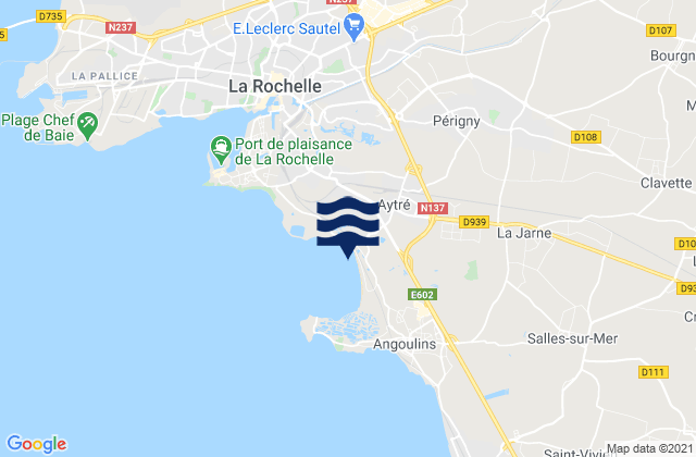 Mapa de mareas Saint-Rogatien, France