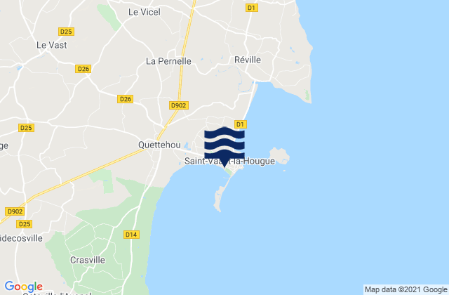 Mapa de mareas Saint-Vaast-la-Hougue, France