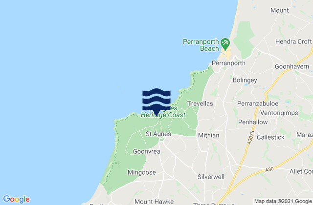 Mapa de mareas Saint Agnes, United Kingdom