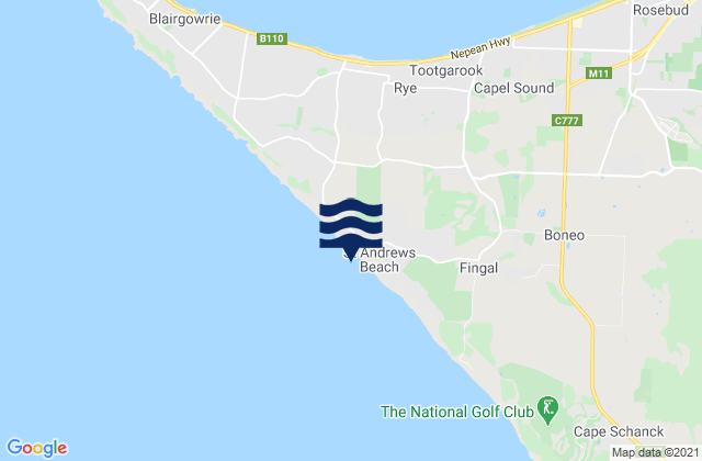 Mapa de mareas Saint Andrews Beach, Australia