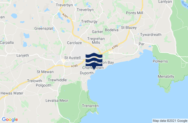 Mapa de mareas Saint Austell, United Kingdom